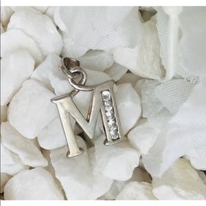 925 Sterling Silver Pendant “M”